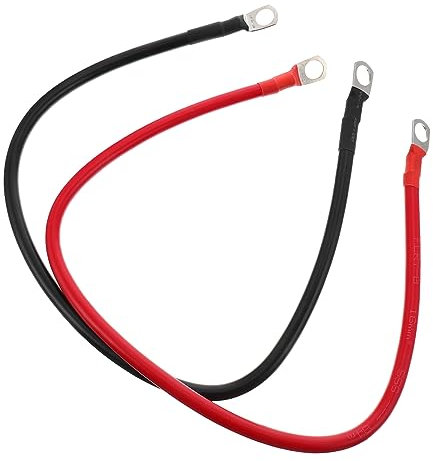 BESPORTBLE 2stücke Batteriekabel Kupferkabel Für Autobatterie Und Wechselrichter Mit Isolierten Batteriepolen Und Aderendhülsen Für Innen Und Außenmontage