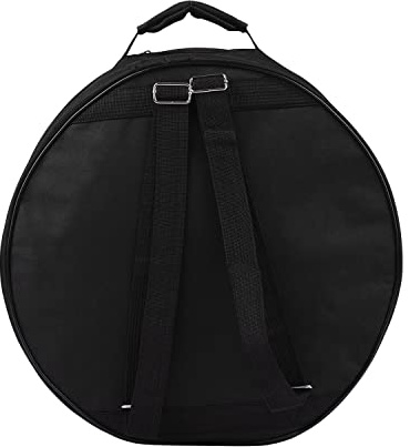 SEAFRONT Black Snare Drum Rucksack Hülle, 14 -Zoll -Drum -Beutel mit Schultergurt Nylon Stoff, Außentaschen für Drum Sticks Musiklie Schütze Bequemer Trage (Black)
