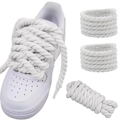 MUNSKT 1 Paio Lacci Corda per Air Force 1 Scarpe Rope Lace 8mm 140cm Rope laces Kit per Sneaker Lacci Grossi Scarpe Da Ginnastica