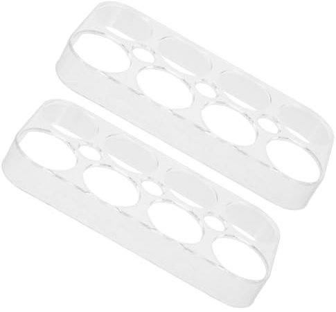 LABRIMP Contenitore Per Uova Da Frigorifero 2 Pezzi in Plastica Pp 8 Scomparti e Coperchio Trasparente, Vassoio Portaoggetti Robusto Per Conservazione Sicura e Trasporto Pratico in Cucina