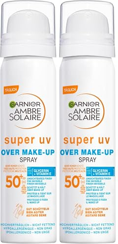 Garnier Ambre Solaire Super UV Over Make-up Spray LSF 50+ (Packung mit 2)