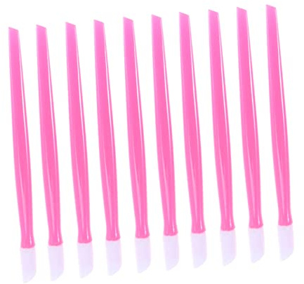 SHERCHPRY 100 Stück Nagelreinigungsstäbe Nagelhautentferner Nagelhautschieber Nägel Nagelreinigungsstäbe Reiniger Entferner Peeling Maniküre Set Nagelhautentferner Dead Pink