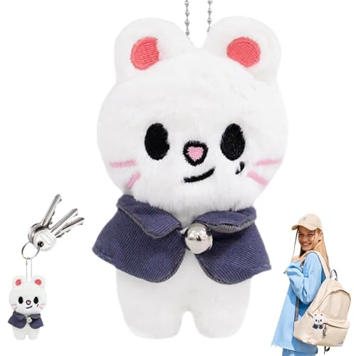 Stray Kids Doll, Stray Kids Peluche, Porte-clés en pelu-che Motif peluche, Anniversaire Cadeau, pour Fan Enfants Adultes (D)