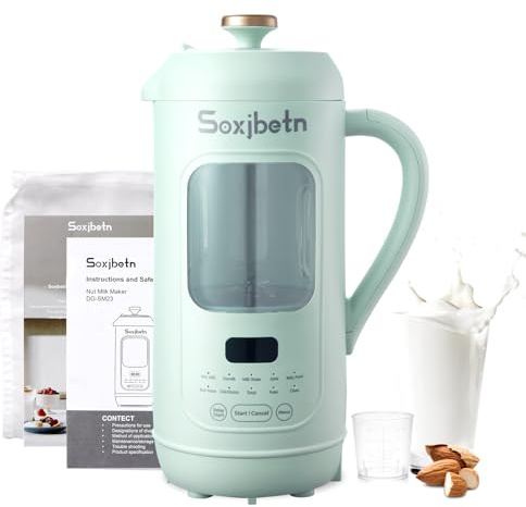 Nut Milk Maker & Multi-Function Blender - 1L Large Capacity, Self-Cleaning, for Almond Milk, Soy Milk, Smoothie, Juice, Baby Food, Soup & More, Quiet Design with Visual Window