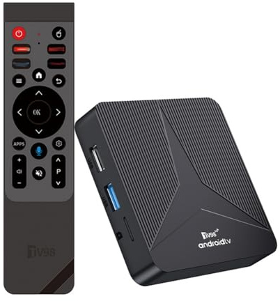 Qusedwey TV Box Android 14, Android Box 2GB + 16GB, RK3518, Cuatro Núcleos, 2.4G/5G, WiFi Dual, Compatible con 265, 8K HD, Bluetooth 5.0, Smart TV Box UE.