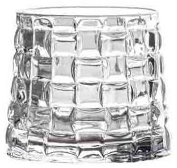XUJUAN-0227 Cristalleria Bicchieri da whisky rotanti, bicchieri Old Fashioned quadrati 9,5 once con trama intrecciata
