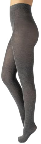 CALZITALY Collant Donna Lana Cashmere, Calzamaglia Termica Donna in Cachemire e Viscosa 300 DEN, Made in Italy (IT, Testo, L, Regular, Regular, Grigio Melange)