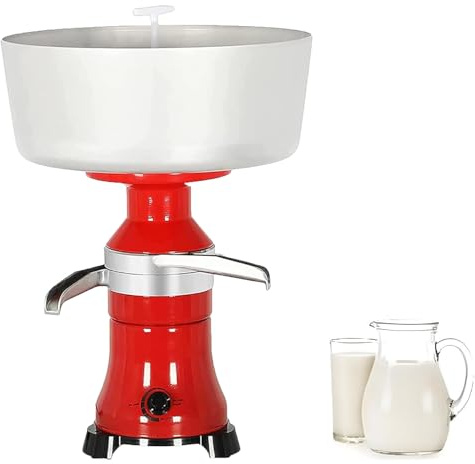 LHUITUI Centrifuga Elettrica per Latte, Separatore di Latte Intero, Separatore di Latte Sgrassante, Tasso di Residuo di Grasso ≤ 0,05%, Regolazione da 1:4 A 1:10, Produzione di Burro E Formaggio
