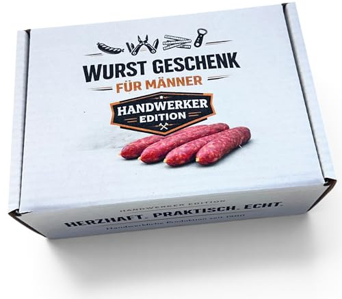 ZinksWurst© Wurst Geschenk-Set Handwerker Edition, Männer Papa Vater lustige Geschenkidee, deftige Fleisch & Wurst Spezialitäten, Geburtstag Vatertag Männertag, Wurstpaket Fresskorb Snackbox