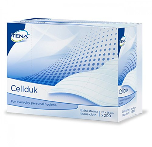 TENA CelldUK, Extra Strong Tissue Cloth, 25cm x 26cm, Pack of 200