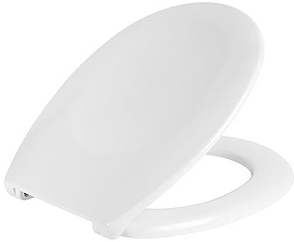 Beldray LA030252UFEU7 Antibac Soft Close Toilet Seat - Treated with Silver Phosphate to Prevent Bacteria, 18 Inch, Easy Clean, Duroplastic, Zinc Alloy Hinges, Standard Size Toilet Seat 37 x 43cm