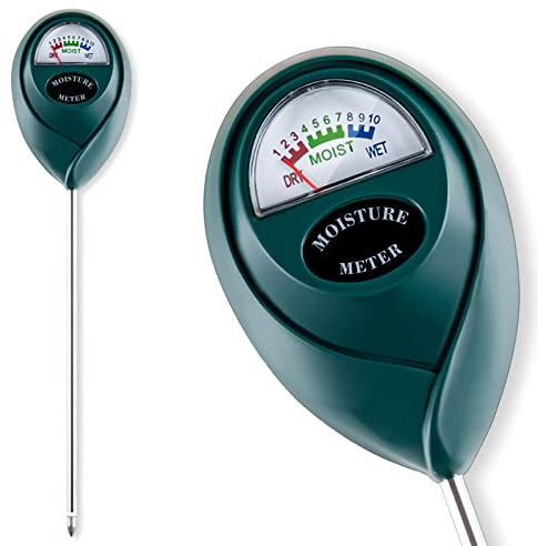 Tennedriv Green Soil Moisture Meter for House Plants, Plant Water Meter, Plant Moisture Meter for House Plants and Outdoor Plants, No Batteries Required (Green)