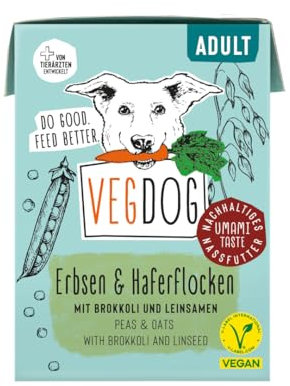 VEGDOG hypoallergenes Nassfutter im Tetra Pak (10 x 200 g) | Adulte Hunde | ohne Gluten und Soja | Alleinfutter für Allergiker mit Erbsenprotein