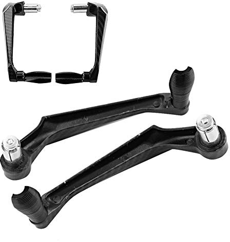Ausla Motorrad-Hebelschutz, 7/8 Zoll 22 Mm Universal Motorrad Lenker Schutz Bremsschutz aus Aluminiumlegierung für Elektroautos, Mountainbikes(Schwarz)