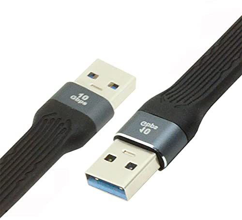 NFHK 10Gbps USB 3.1 Typ A Stecker auf USB3.0 Typ A Männliche Erweiterung Flach Schlank FPC Datenkabel 13cm für Laptop & Desktop