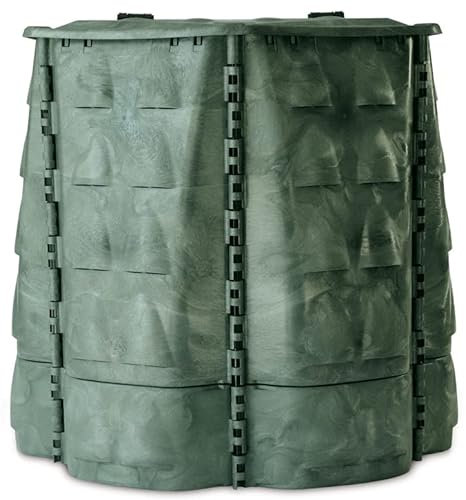 BAUER Komposter | Schnellkomposter | Thermokomposter | 1000 L | 10mm Starke Wände aus hochwertigem Polyethylen mit Schaumstoffkern | Ausgeklügeltes Belüftungssystem | Mit antibakterieller Behandlung