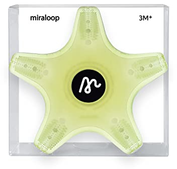 Miraloop Beißring für Baby, Starfish Beißring Spielzeug aus Lebensmittelechtes Silikon, wundes Zahnfleisch zu Stimulieren und zu Massieren Geeignet für ab 3 Monaten Babys