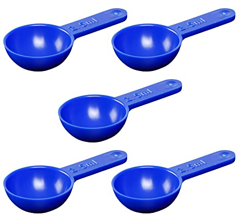 5 x 2.5ml Measuring Scoop 2.5g Measure Scoops Made in UK