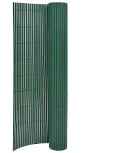 PURADAY Valla de Jardín de Doble Cara PVC Verde 90x400 cm Flexible Valla Porche Ligera Valla de Protección Solar Cortavientos Seccionar Area de Exterior para Plantar Arbustos Verduras Flores