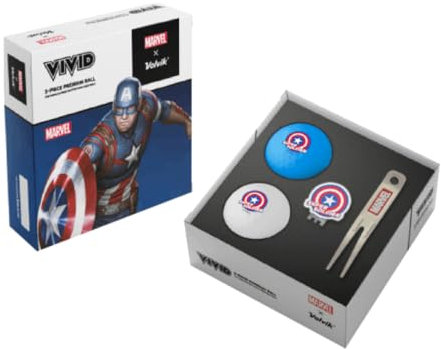 Volvik Golfball-Set Pitch Captain America
