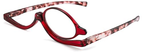 JM Maquillaje Gafas de Lectura Lupa Flip Down Cosméticos Lectores para Mujeres