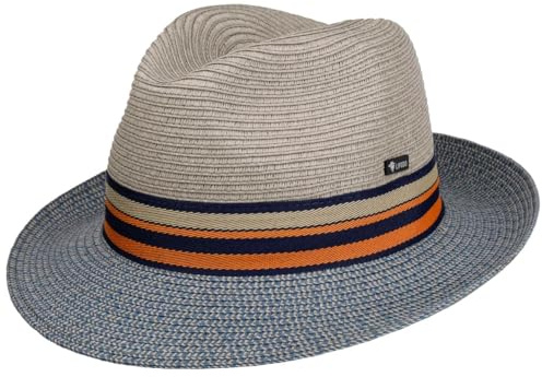 Lipodo Corinaldo Bogart Straw Hat Men Grey 6 3/4-6 7/8