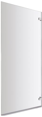 Balterley 782 x 1410mm Bath Shower Screen, Rectangular Shower Screens for Baths, 5mm Chrome Toughened Safety Bath Door Screen, in-Swing Hinged Reversible Door Screens for Straight Baths (Chrome)