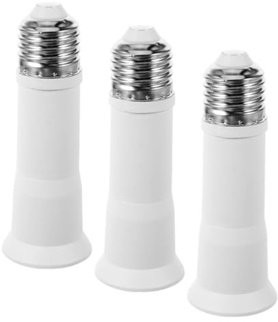 PRETYZOOM 3 stücke Lampensockel Verlängerungsadapter für Glühbirnen Hitzebeständige Lampenfassung zur Verwendung mit Deckenlampen und Standardlampenfassungen