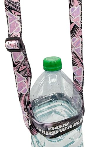 Don Hardware Flaschenhalter Gürtel mit Umhängegurt – Handsfree Becherhalter Festival, Flaschenhalter Rucksack, Getränkehalter Gürtel, Trinkflasche zum Umhängen, Cup Holder & Outdoor Zubehör