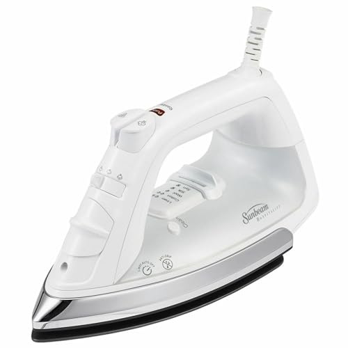 Sunbeam 3017-200 Classic Steam Hotel Iron, White, Regular
