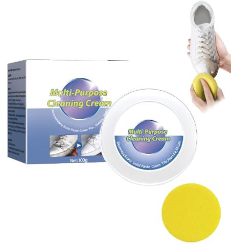 Mehrzweck-Reinigungscreme, multifunktionale Reinigungs- und Fleckentfernungscreme, Reinigungspaste für Schuhe, Reinigungscreme für weiße Schuhe, Möbelleder, Autoinnenausstattung (1pcs)