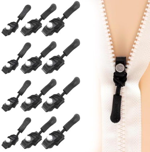 30 Stück Reisverschluss Reparatur Set, 4 Größen Reisverschluss-fix-kit, Reisverschluss-reparaturset, Reisverschluss Fix Kit Reißverschluss Ersatz Zipper für Jacken, Koffer, Ruckäcke