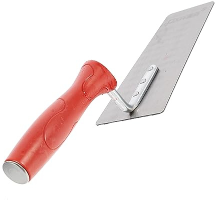 CTIRCHIU Frattone Rasatura Plaster Trowel in Acciaio Carbonio Lama Dritta Con Impugnatura in Plastica Rosso Spatola Per Stucco Muro Cartongesso e Intonaco Strumento Resistente Per Finitura