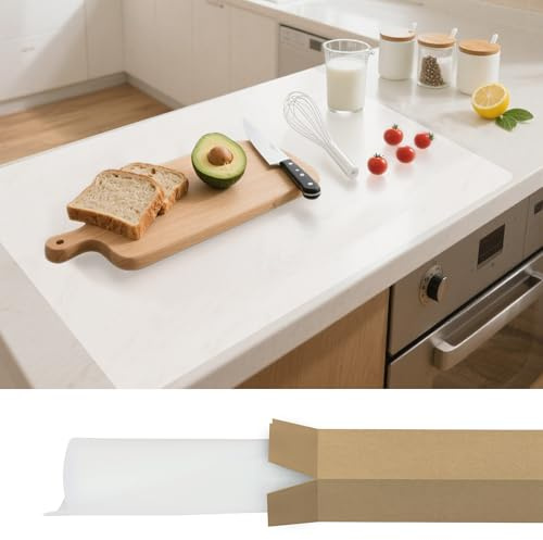 SOSMAR XXL Extra Groß Silikonmatte 90 x 60 cm Arbeitsmatte, Transparent | Dicke 1,8mm, Hitzebeständig & Rutschfest Silikon Matte für Küche & Basteln, Malunterlage, Bastelunterlage, Werkbank Matte