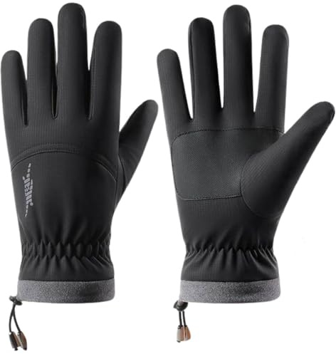 Lyivisk Gants Chauds d'hiver pour Hommes et Femmes, Conviennent à l'écran Tactile, Gants Coupe-Vent, Gants Hiver pour Sports, Escalade, Randonnée, Le Cyclisme, Le Ski, Le Travail en Plein (Large)
