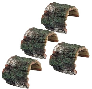VANZACK 4pièces Plateforme pour Tortues Aquatiques Rampe de Repos Résine Île de Repos pour Aquarium et Terrarium Petite Cachette Multifonctionnelle