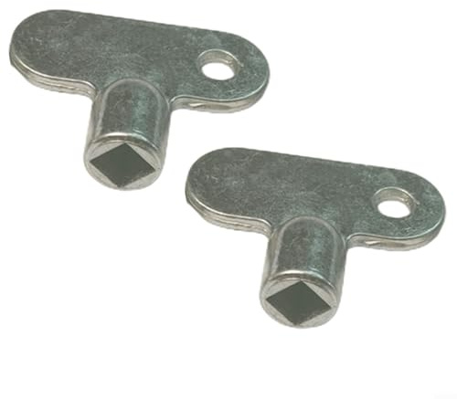 Zinc alloy exhaust valve key with 5x5mm square square drive for radiator maintenance and ventilation of standard heating valves (B)
