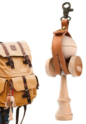 Kendama-hölster – 2,5 x 19,5 cm PU-läderspänneshållare, bärbart fodral säkerställer säker leksaksförvaring | perfekt för japanska koordineringsspelfantaster, familjeresor utomhusäventyr
