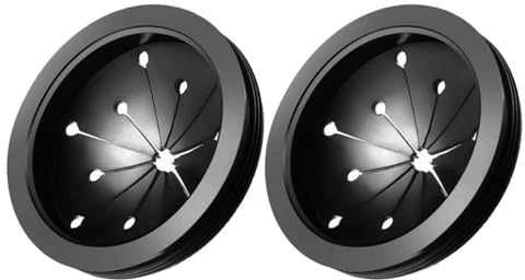 Ipetboom Lot de 2 Pare-éclaboussures Noirs pour Broyeur D'évier, Insert de Vidange Anti-éclaboussures, Silencieux et Facile à Nettoyer, Accessoires de Remplacement pour Évier la Cuisine