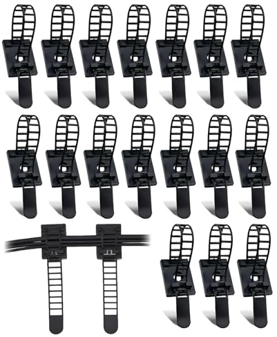 Adjustable Self-Adhesive Nylon Cable Ties,Reusable Cable Clips,50Pcs | Adjustable Self-Adhesive Nylon Cable Ties Multi-Purpose Cable Tidy Clips for Cord,Wire Clips,Cable Clamps Wire Management
