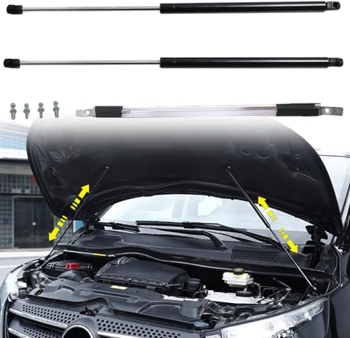 Autophoton Fit for Vito W447 2014-2023 Black Stainless Steel Front Bonnet Hood Shock Rod Kit Gas Charged Shock Dampers Spring Struts Bar 2pcs Car Accessories