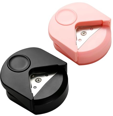 2 Stück Eckenabrunder, Eckenstanzer, Ecken Abrunden Stanzer R4 Radius, Corner Cutter für Laminierfolien Fotos, Leichtes Stanzen von Papier Karton