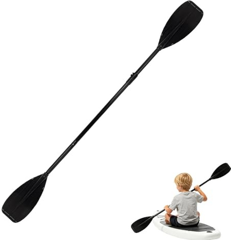 Nocsitey Pagaie Kayak Enfant | 2 Sections Léger Double-Tête Fibre De Carbone Paddleboard | Pagaie Kayak Bateau - pour, Randonnée, Lac, Rivière, Mer, Rafting, Camping, Voyage, Plage,