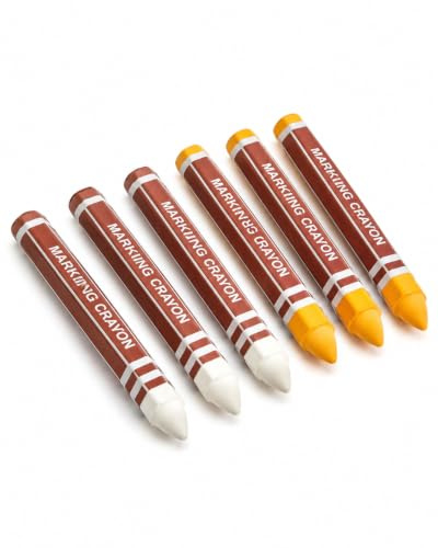Crayon Marqueur Pour Pneu, 6 Pièces, Marquage professionnel résistant aux intempéries sur de nombreuses surfaces, Universels, Crayons De Pneu Résistants À La Décoloration (3 x blanches, 3 x jaune)