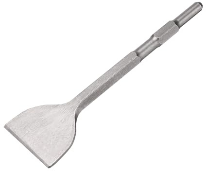 QUARKZMAN Burin Hexagonal Pour Marteau-Piqueur 280mm x 17mm Embout De Burin En Acier Pour Démolition Electrique Jardinage Aménagement Paysager Creusement Coupe (Largeur De Lame: 76mm)