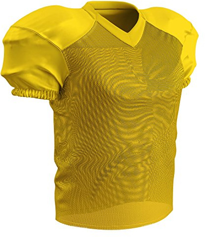 Champro Boys' Time Out Youth Stretch Football Practice Jersey, Gold, X-Large