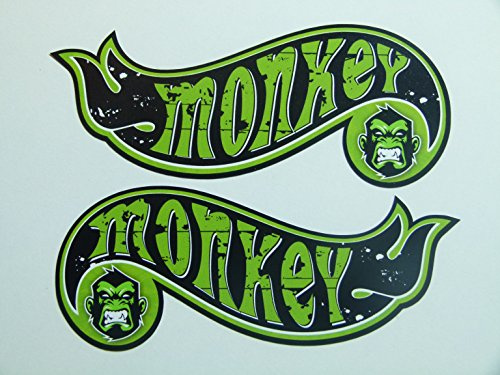 cut-it folientechnik & design MG338 / 2X Monkey Kult Aufkleber je 12x5cm Racing V8 USA Sticker Oldtimer Oldschool Vintage Retro Rat Rost
