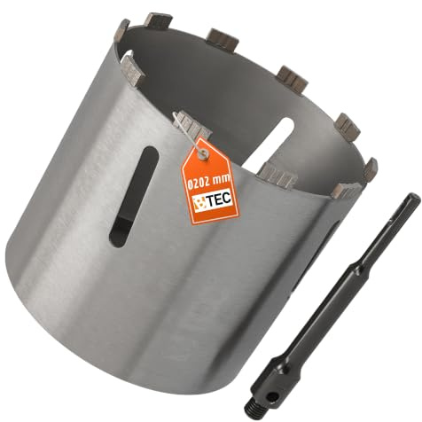 Diamant Bohrkrone SDS-plus lang (200mm) Aufnahme Nutzlänge 180 mm Ø 202 mm Betonbohrkrone Kernbohrer