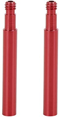 X AUTOHAUX 50mm Aluminum Alloy Bike French Type Valve Extender Extension Red 2pcs