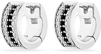 JETTE JETTE Damen-Creolen 925er Silber 32 Zirkonia